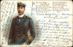 Deutsches Flaggenlied Postcard