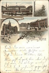 Greetings from Metz France Postcard Postcard