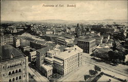 Panorama of Fort. Bombay Postcard