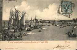 Il Porto Benedetto dall' Arcivescovo Bianchi nel 15 Luglio 1854 Postcard