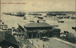 View of Harbour and Landing Jetty Colombo, Ceylon Southeast Asia Postcard Postcard