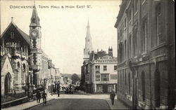 Dorchester, Town Hall & High Esat St. Great Britain Dorset Postcard Postcard