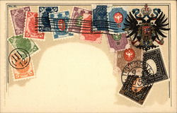 Russian Stamps Postcard