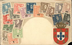 Portuguese Stamps Postcard