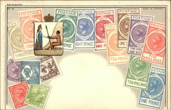 Australia Stamps - South Australia Postcard