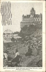 San Francisco - Cliff House and Seal Rock, near Harbour entrence California Postcard Postcard