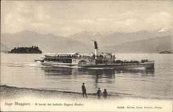 A Bordo del Battello Regina Madre Lake Maggiore, Italy Postcard Postcard