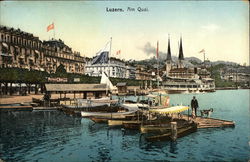 Luzern. Am Quai Lucerne, Switzerland Postcard Postcard