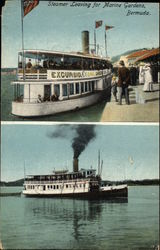 Steamer Leaving for Marine Gardens Bermuda Postcard Postcard