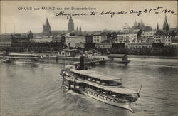 View of City from Strassenbrucke Mainz, Germany Postcard Postcard