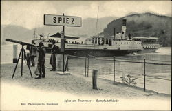 Steamer on Lake Thun Spiez, Switzerland Postcard Postcard