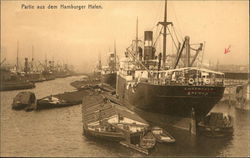 View of Harbor Hamburg, Germany Postcard Postcard