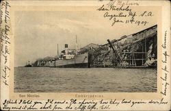 Boat Landing - Pier San Nicolas, Argentina Postcard Postcard