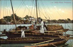 Native Boats Philippines Southeast Asia Postcard Postcard