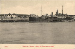 Puerto y Plaza de Toros en una Riada Seville, Spain Postcard Postcard Postcard