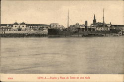 Puerto y Plaza de Toros Sevilla, Spain Postcard Postcard Postcard