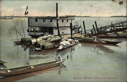 Fishing Canoes Guayaquil, Ecuador South America Postcard Postcard