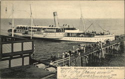 Steamer "Freja" at Kaiser Wilhelm Bridge Postcard