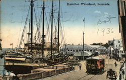 View of Waterfront Hamilton, Bermuda Postcard Postcard