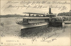 Steamer on the Rhine, Biebrich Postcard