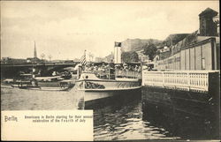 Americans Starting for their Annual Celebration of the Fourth of July Berlin, Germany Postcard Postcard