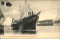 Kongeskibets Ankomst ved Kanalindvielsen den 25, August 1904 Postcard