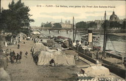 La Seine, Vue Prise du Pont des Saints-Peres Postcard