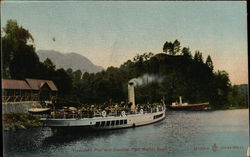 Trossachs Pier and Steamer "Sir Walter Scott" Scotland Postcard Postcard