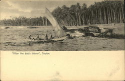 "After the day's labour", Ceylon Ceylon (Sri Lanka) Southeast Asia Postcard Postcard