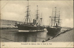 Ships in the Suez Canal Postcard