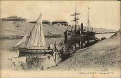 Suez Canal, Chantier No. VI Egypt Africa Postcard Postcard