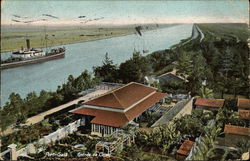 Entrance to Suez Canal Port Said, Egypt Africa Postcard Postcard