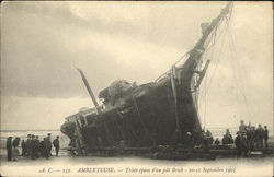 Shipwreck Ambleteuse, France Postcard Postcard