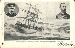 Le Naufrage de Naivre Ecole dans le golfe de Gascogne en avril 1906 France Postcard Postcard