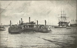 Floating Bridge, Portsmouth Harbor Postcard