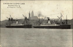 S/s Britannia & Suecia, Swedish Lloyd Line Gothenburg, Sweden Postcard Postcard