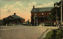 Entrance to Fort Preble Postcard