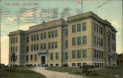 High School Building Postcard