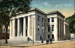 Free Public Library Fromerly the City Hall Postcard