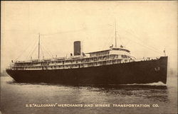 S.S. Alleghany Merchants and Miners Transportation Co. Postcard