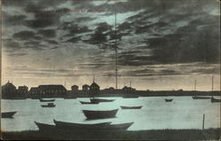 Blackman Island and Wirleless by Moonlight Marshfield, MA Postcard Postcard Postcard