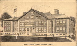 Quincy School House Atlantic, MA Postcard Postcard Postcard