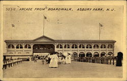 Arcade from Boardwalk Asbury Park, NJ Postcard Postcard Postcard