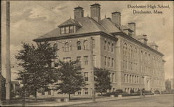 High School Building Postcard