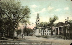 First Parish Church and Lyceum Hall Postcard