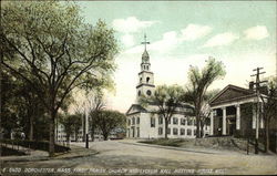 First Parish Church and Lyceum Hall, Meeting House Hill Postcard