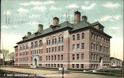 High School Building Postcard