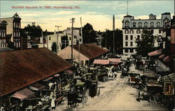 Market Square in 1860 Postcard