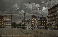 Market Square by Moonlight Postcard