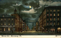 View of Market Street Postcard